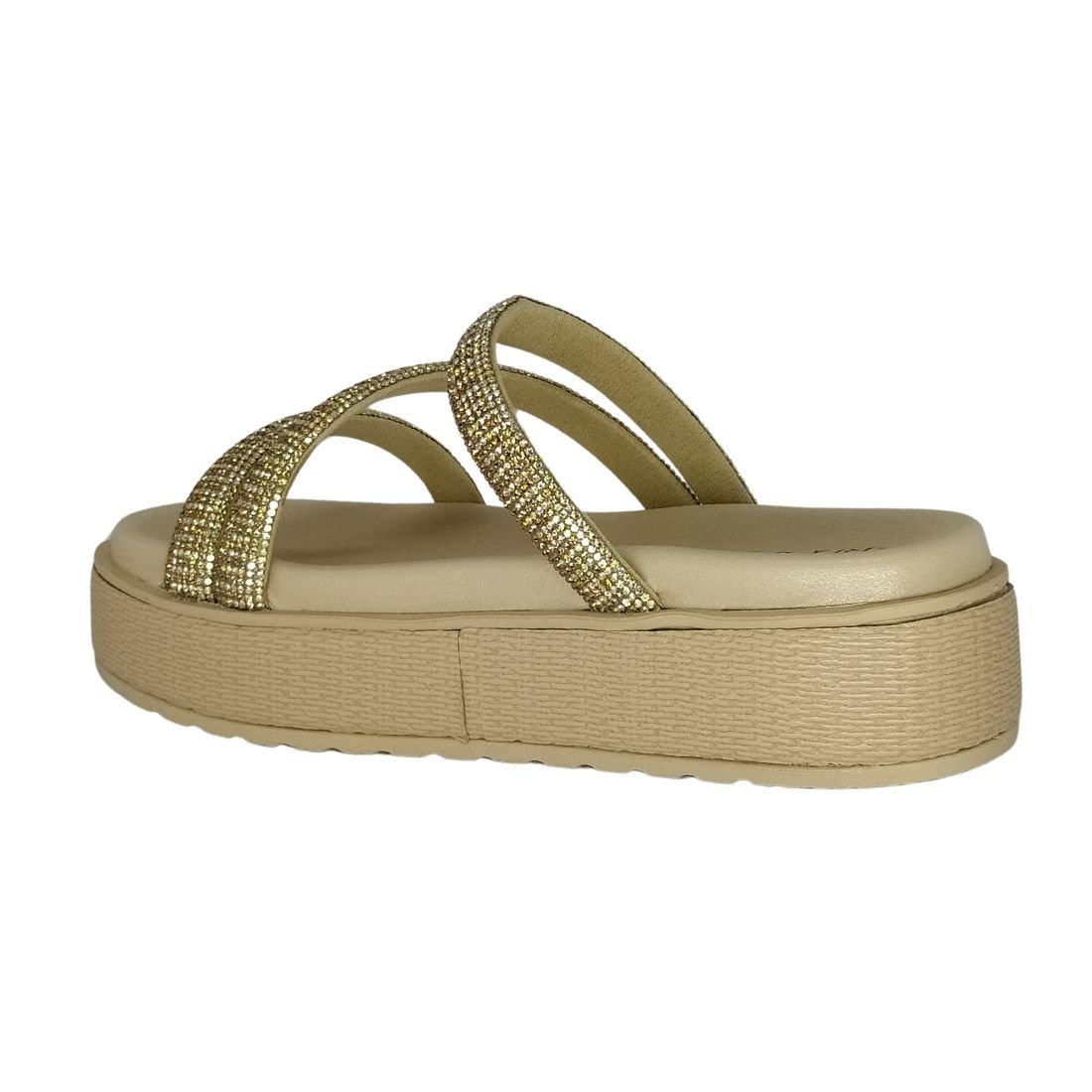 Tamanco Ramarim Nude Flatform Bege 3