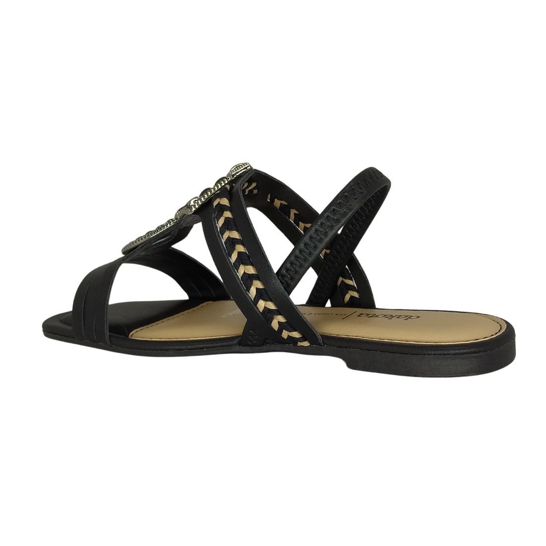 Sandália Rasteira Dakota Preta Preto 3