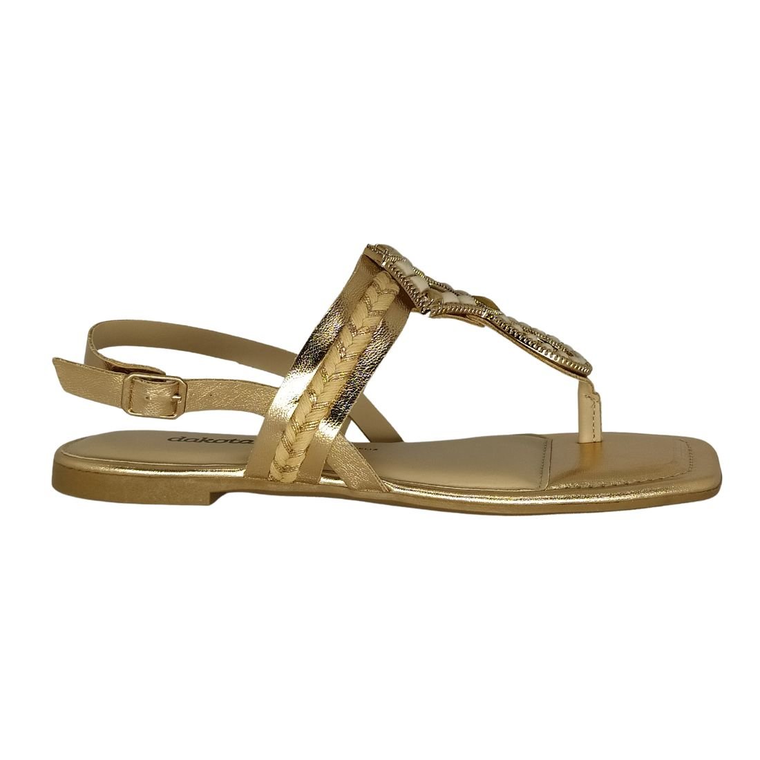 Sandália Rasteira Dakota Bronze Dourado 2