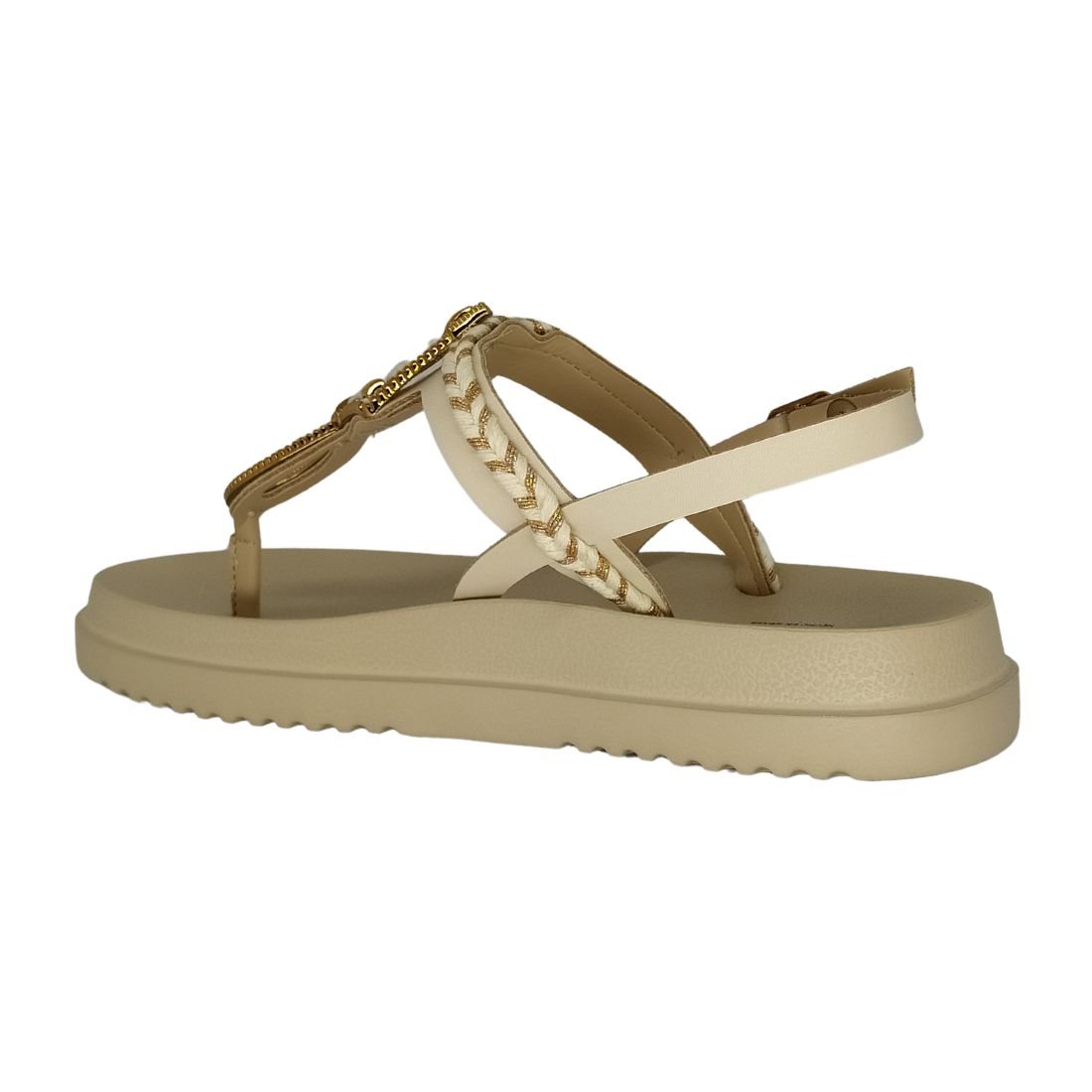 Sandália Papete Dakota Com Brilho Bege 3