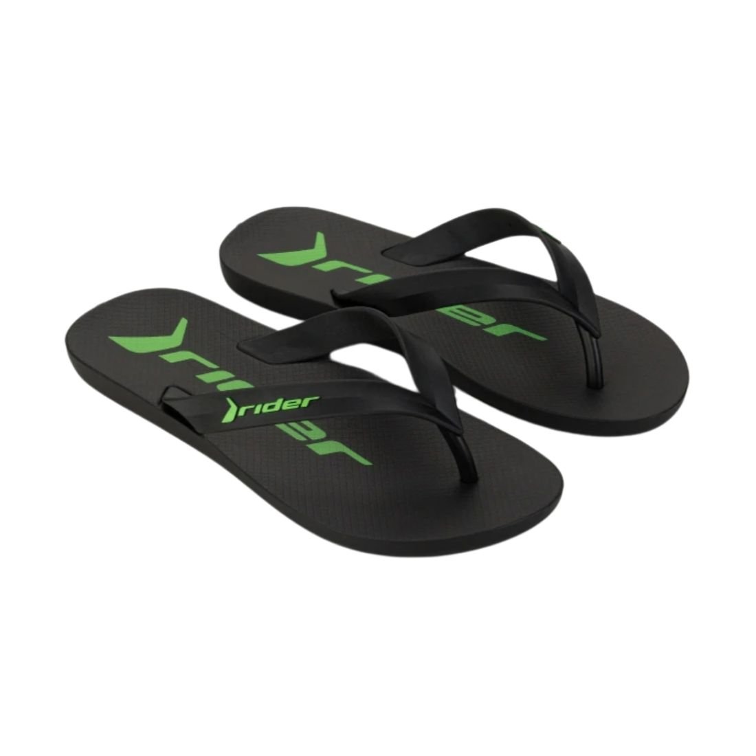 Chinelo Rider Feel De Dedo Preto/Verde 2