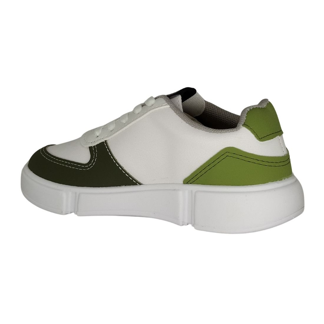 Tênis Infantil Molekinho Branco Com Verde Branco 3