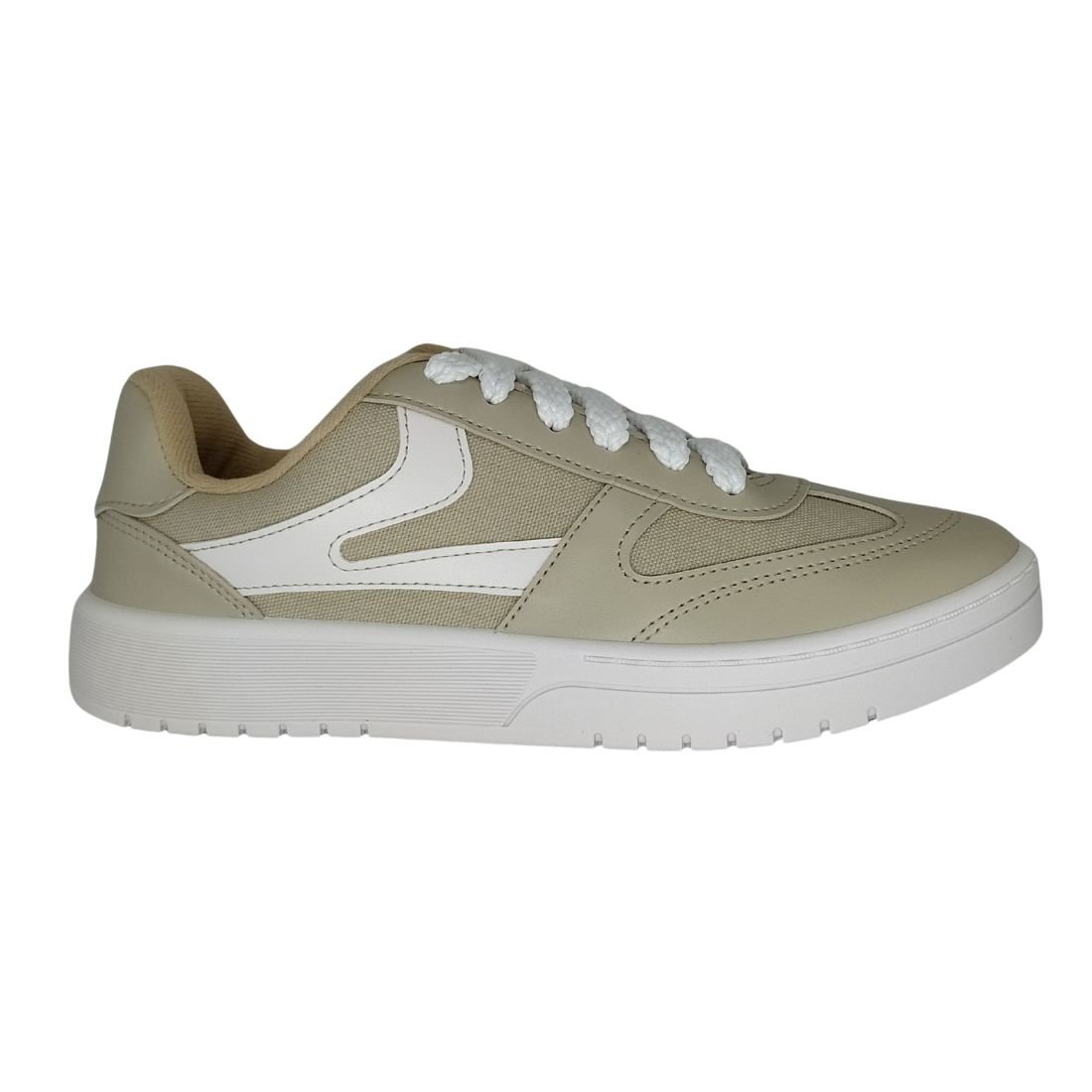 Tênis Feminino Moleca Casual Bege 2