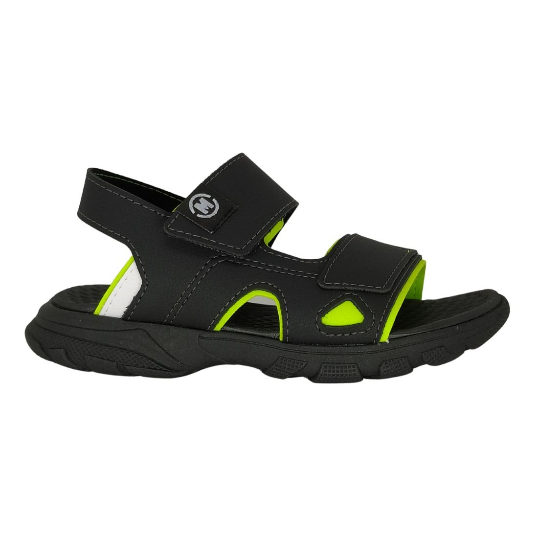 Sandália Infantil Masculina Molekinho Preta e Verde Preto 2