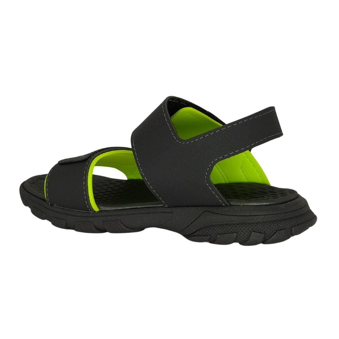 Sandália Infantil Masculina Molekinho Preta e Verde Preto 3