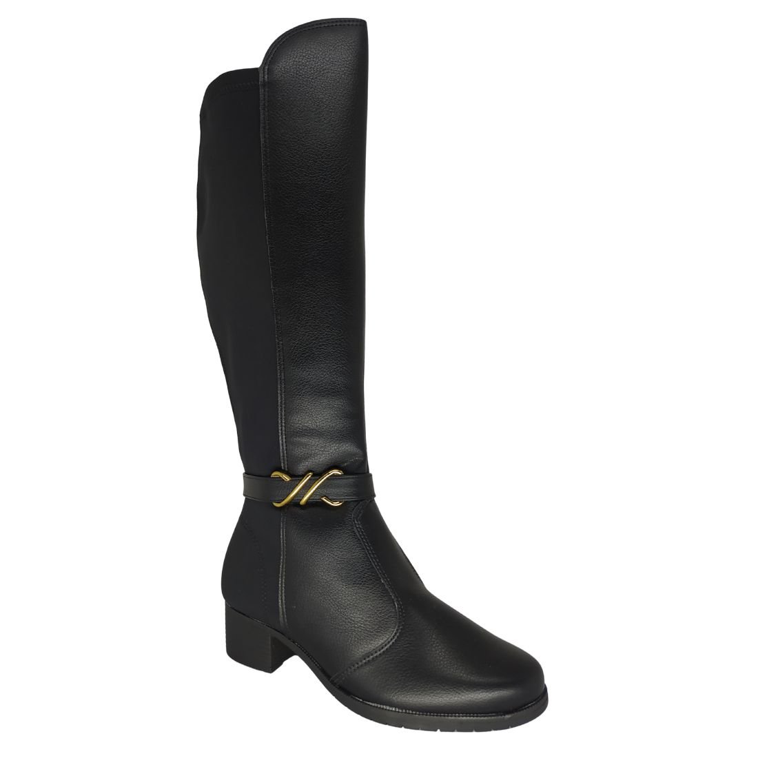 Bota Moleca Preta Montaria Cano Alto Preto 1