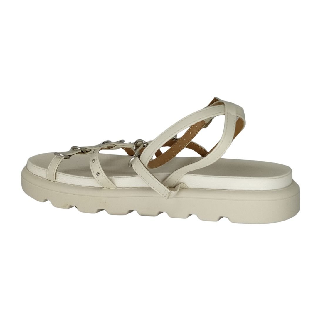 Sandália Papete Feminina Vizzano Branco