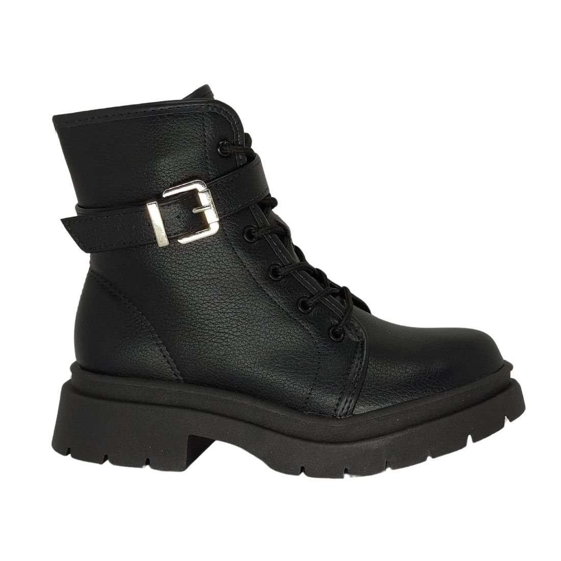 Bota Coturno Juvenil Feminino Molekinha Preto Preto 2