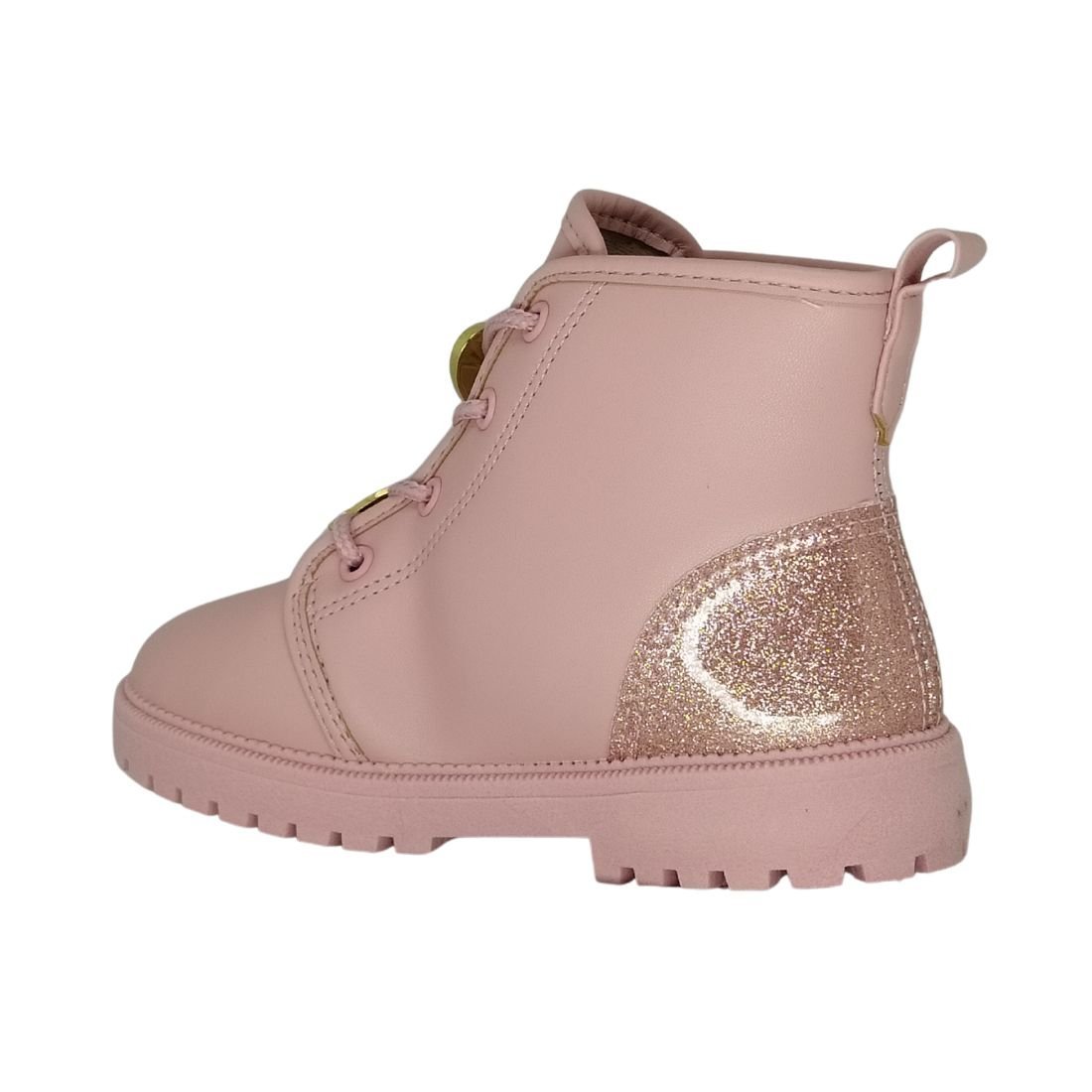 Bota Coturno Infantil Feminino Molekinha Rosa Rosa 3