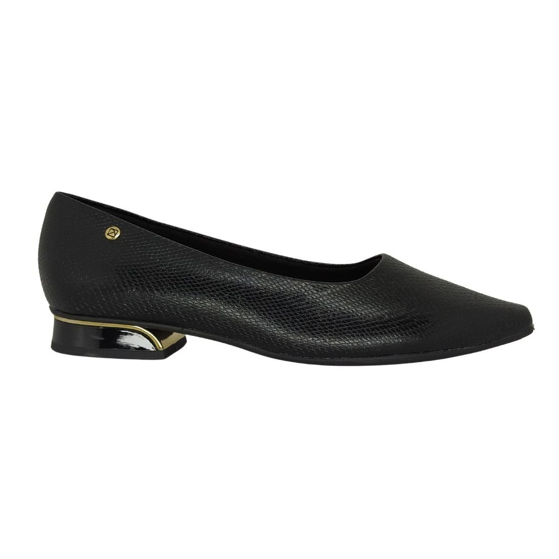 Sapatilha Piccadilly Preta Bico Fino Preto 2