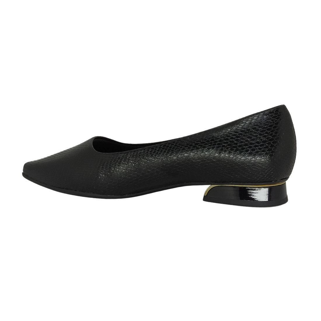 Sapatilha Piccadilly Preta Bico Fino Preto 3