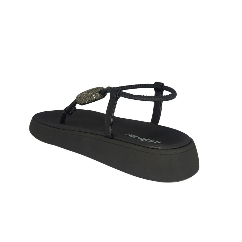 Chinelo Papete Moleca 2 Tiras com Fivela Preto 3