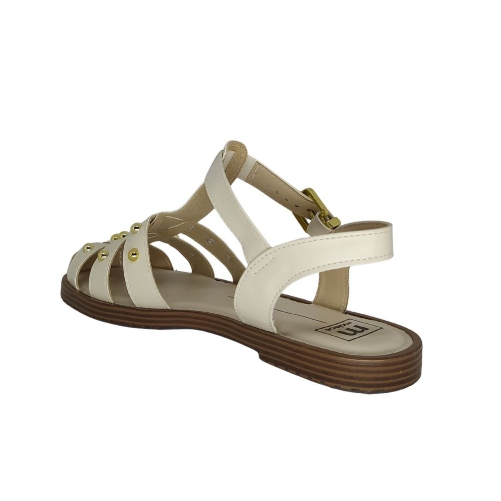 Sandália Rasteira Moleca Branco 3