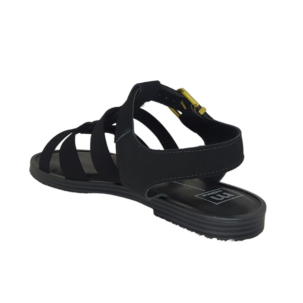 Sandália Feminina Moleca com Tiras Preto 3