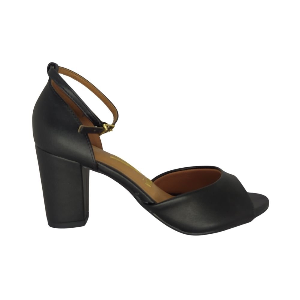 Sandália Social Vizzano Salto Alto Preto 2