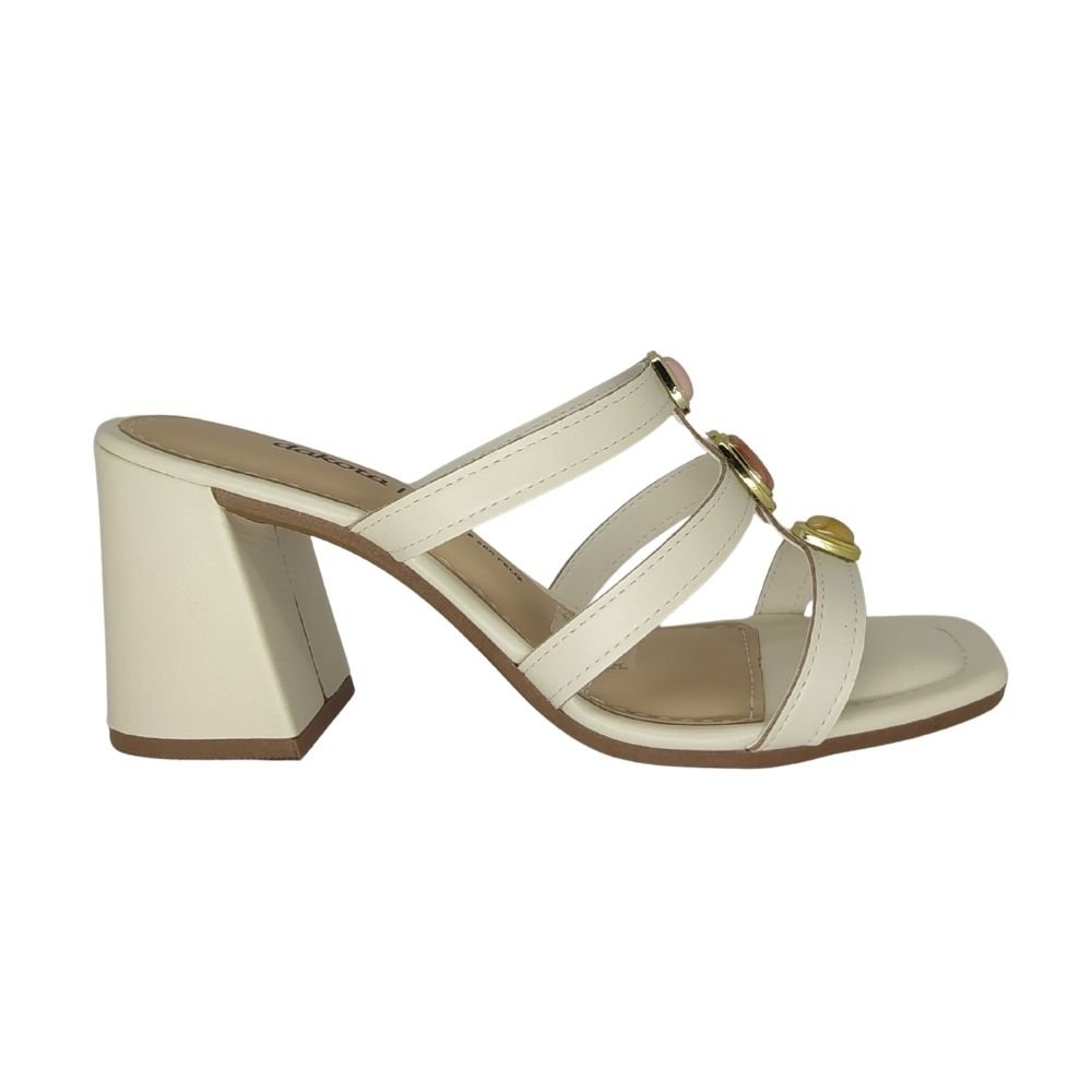 Tamanco Salto Médio Dakota Nude 2