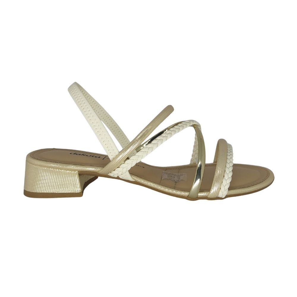 Sandália Dakota Salto Baixo Off White 2