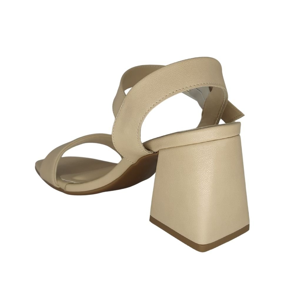 Sandália Bebecê Salto Médio em Bloco Nude 3