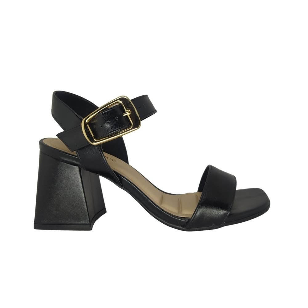 Sandália Bebecê Salto Médio em Bloco Preto 2