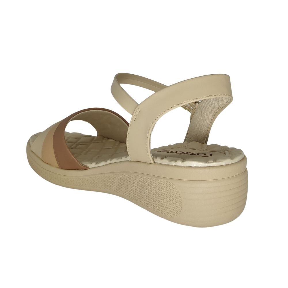 Sandália Comfortflex Anabela Nude 3
