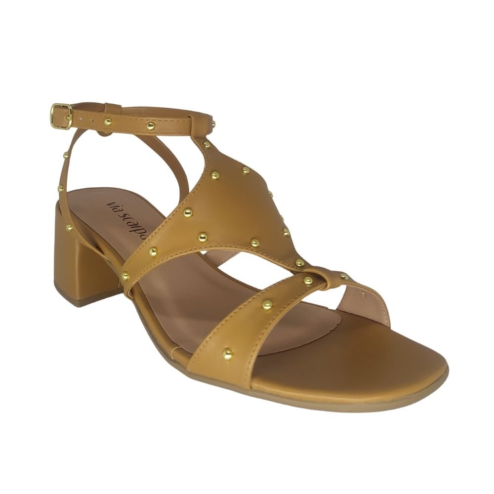 Sandália Salto Bloco Via Scarpa