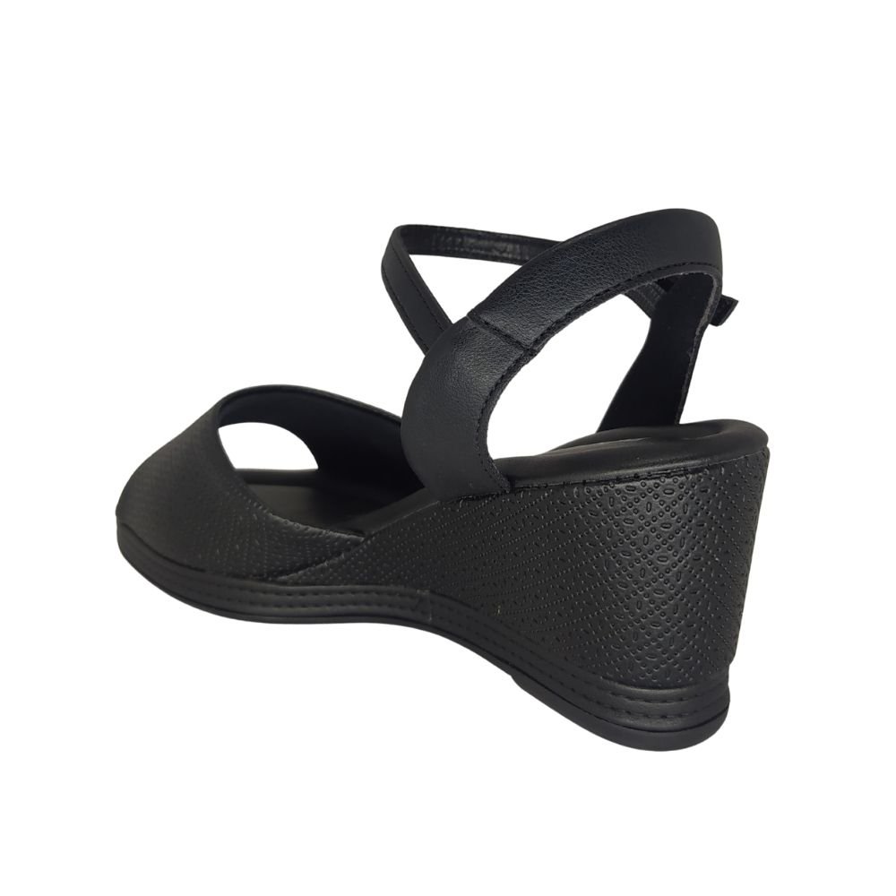 Sandália Feminina Piccadilly Anabela Preto 3