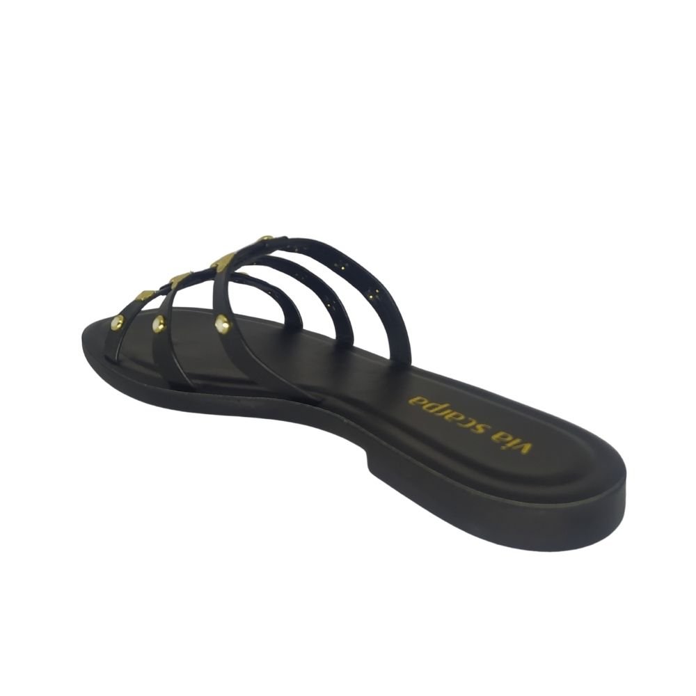 Rasteirinha Feminina Via Scarpa Preto 3