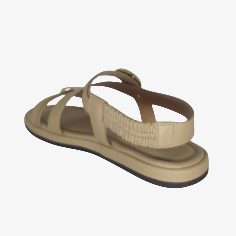 Sandália Feminina Via Scarpa Bege 3