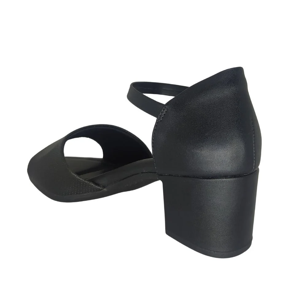 Sandália Comfortflex Salto Médio Preto 3