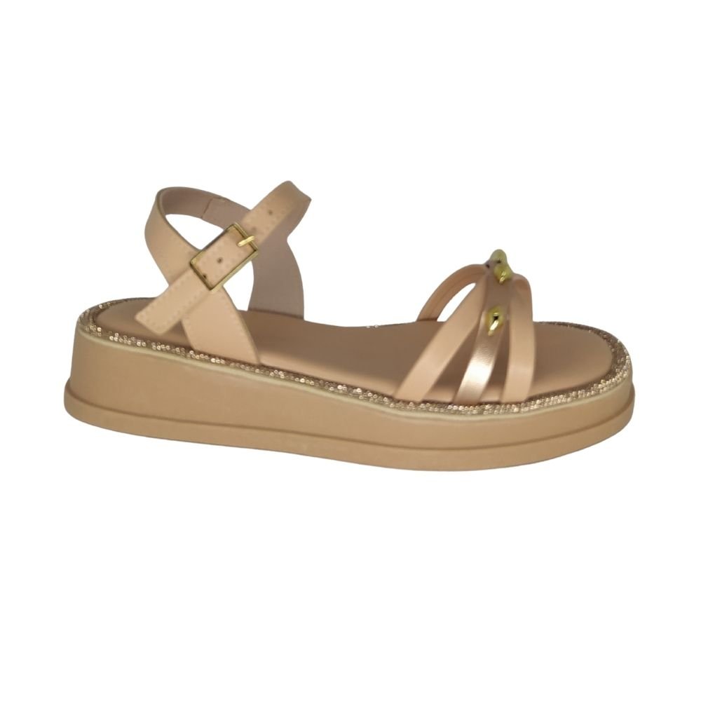 Sandália Infantil Plaaforma Mini Sua Cia Nude 2