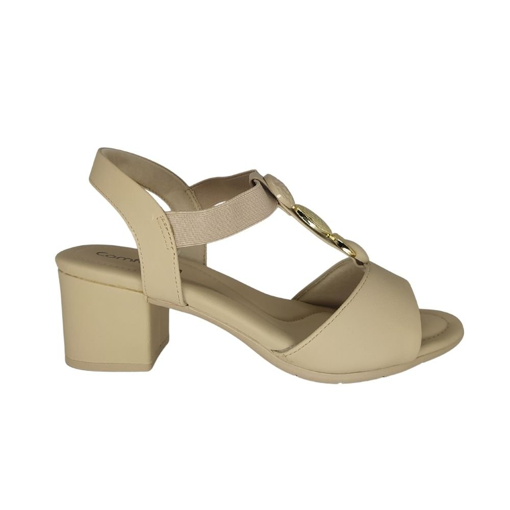 Sandália Feminina Comfortflex Ajuste em Elástico Nude 2