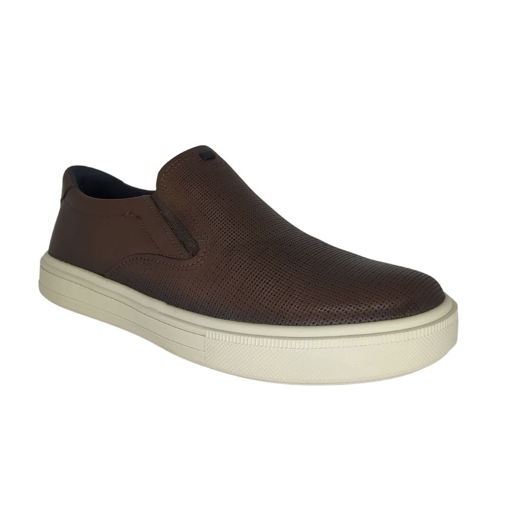 Sapaténis Pegada Slip On em Couro