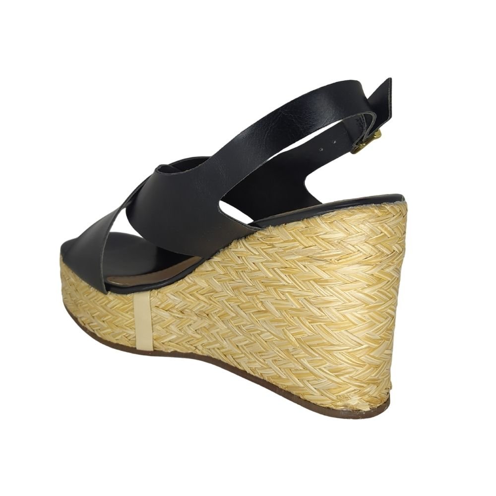 Sandália Feminina Villa Rosa Anabela Preto 3