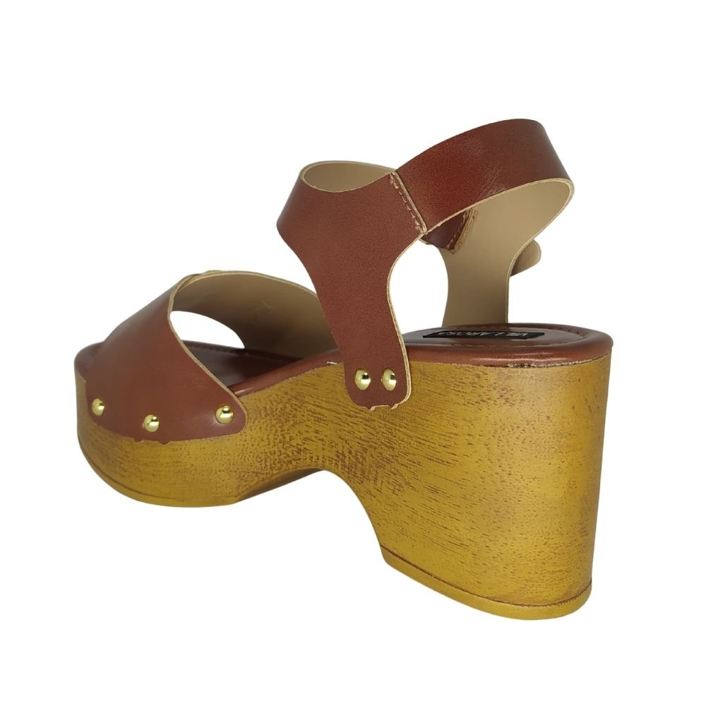 Sandália Villa Rosa Meiapata Marrom 3