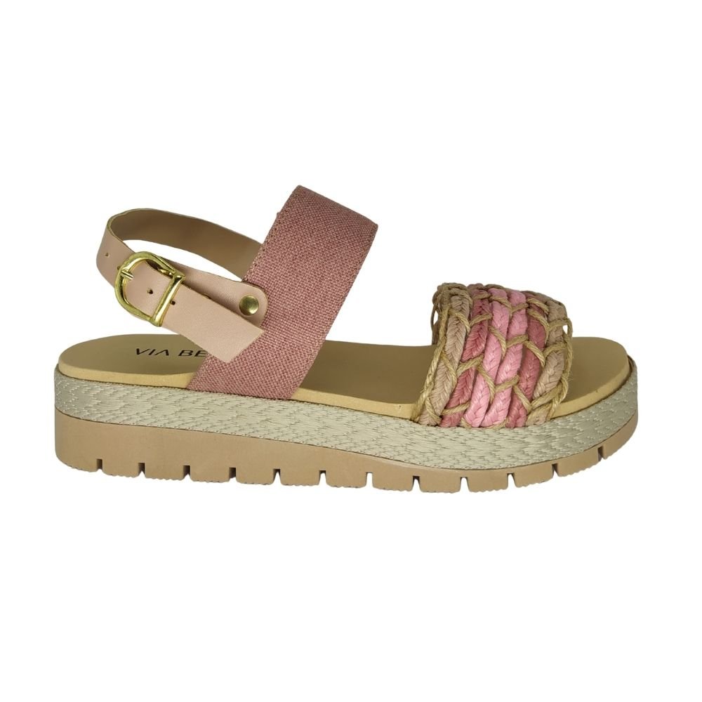 Sandália Feminina Plataforma Via Bella Rosa 2