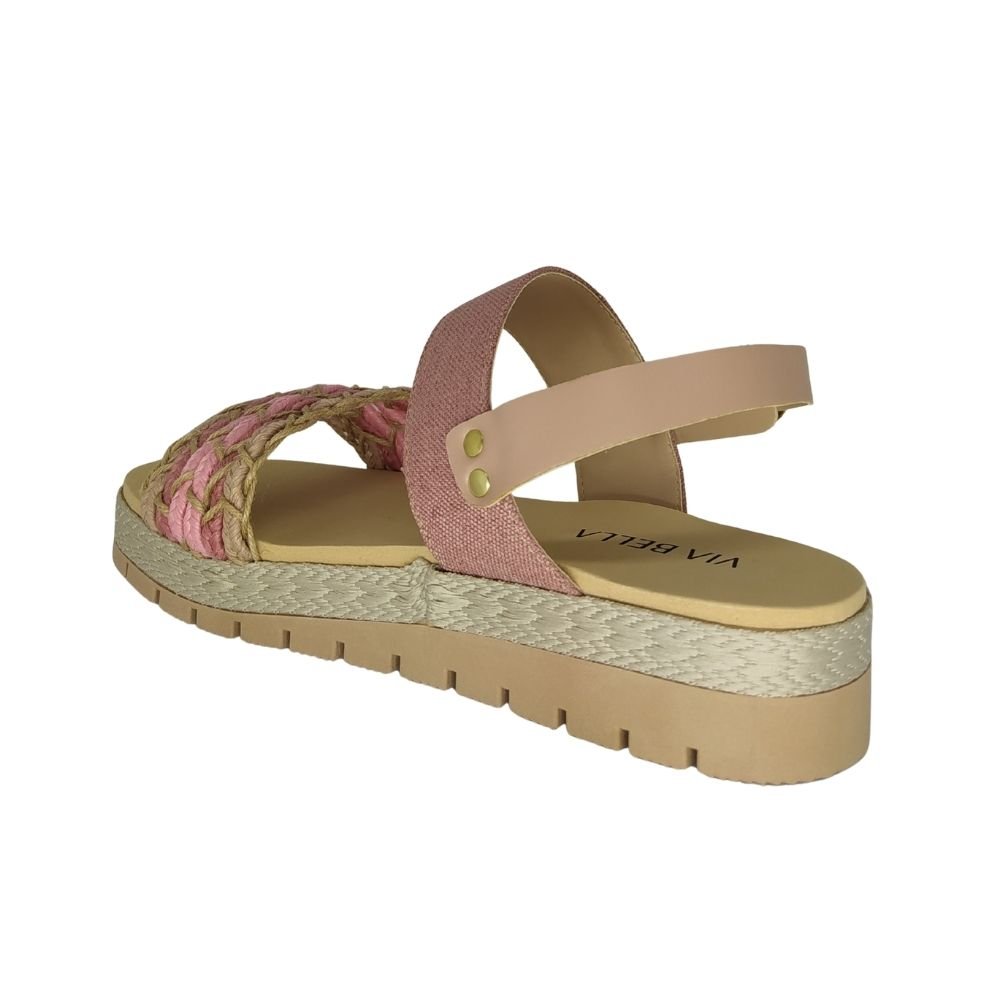 Sandália Feminina Plataforma Via Bella Rosa 3