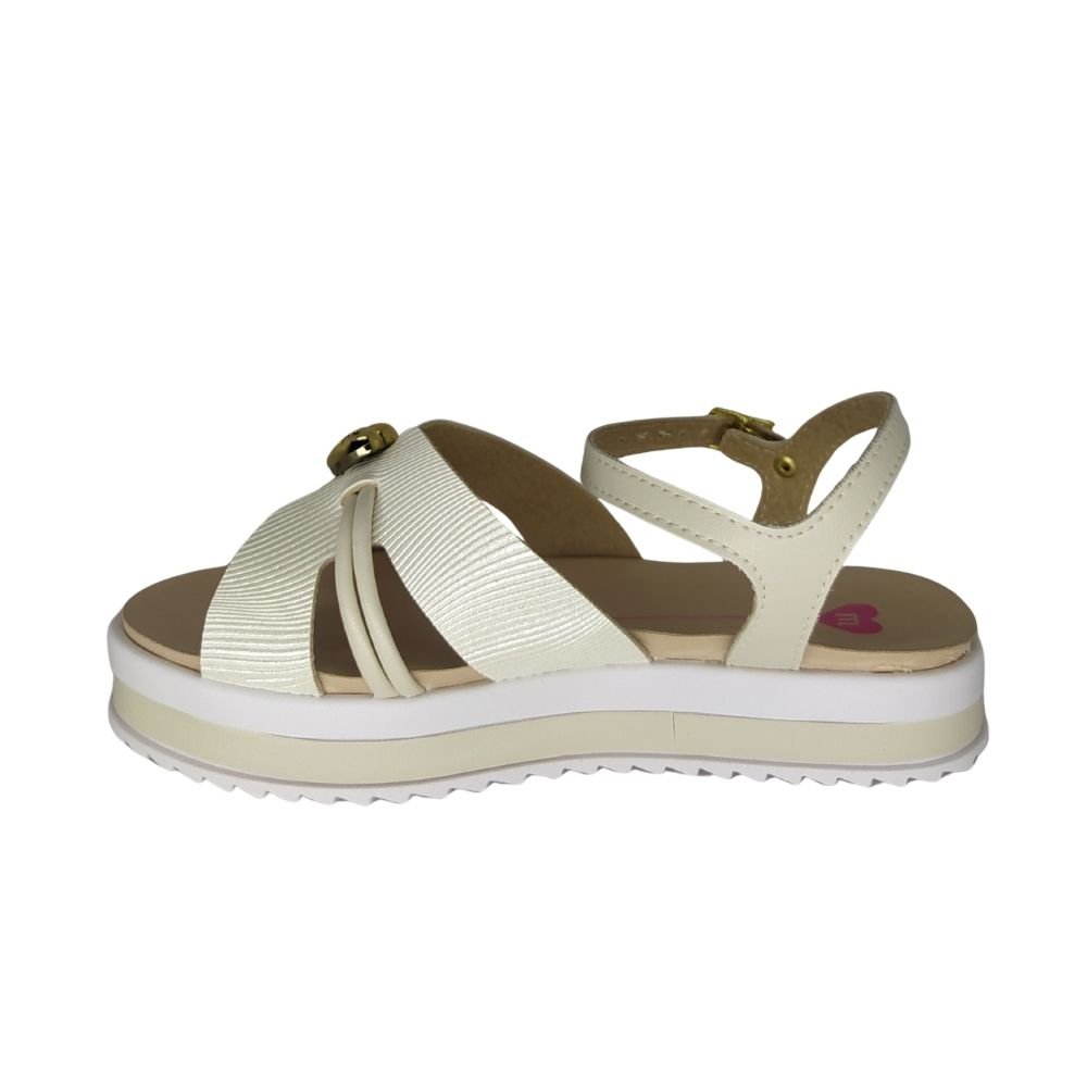 Sandália Infantil Molekinha Plataforma Branco 3