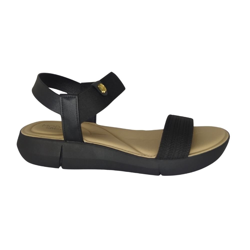 Sandália Feminina Modare com Ajuste em Elástico Preto 2