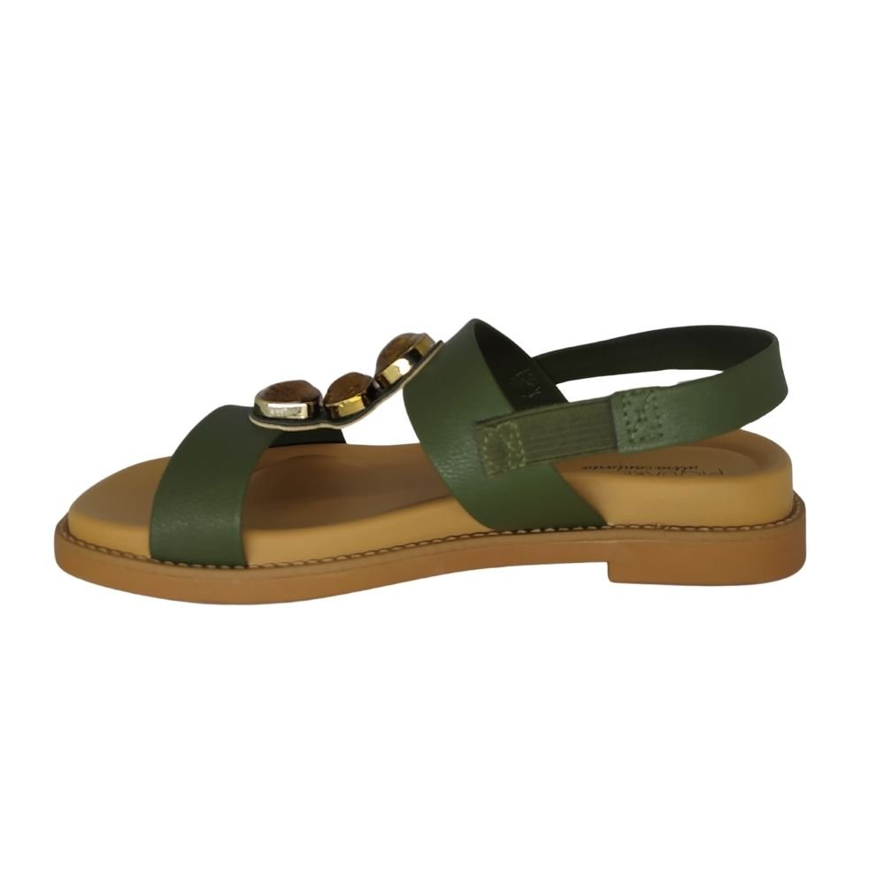 Sandália Feminina Modare com Pedras Verde 3