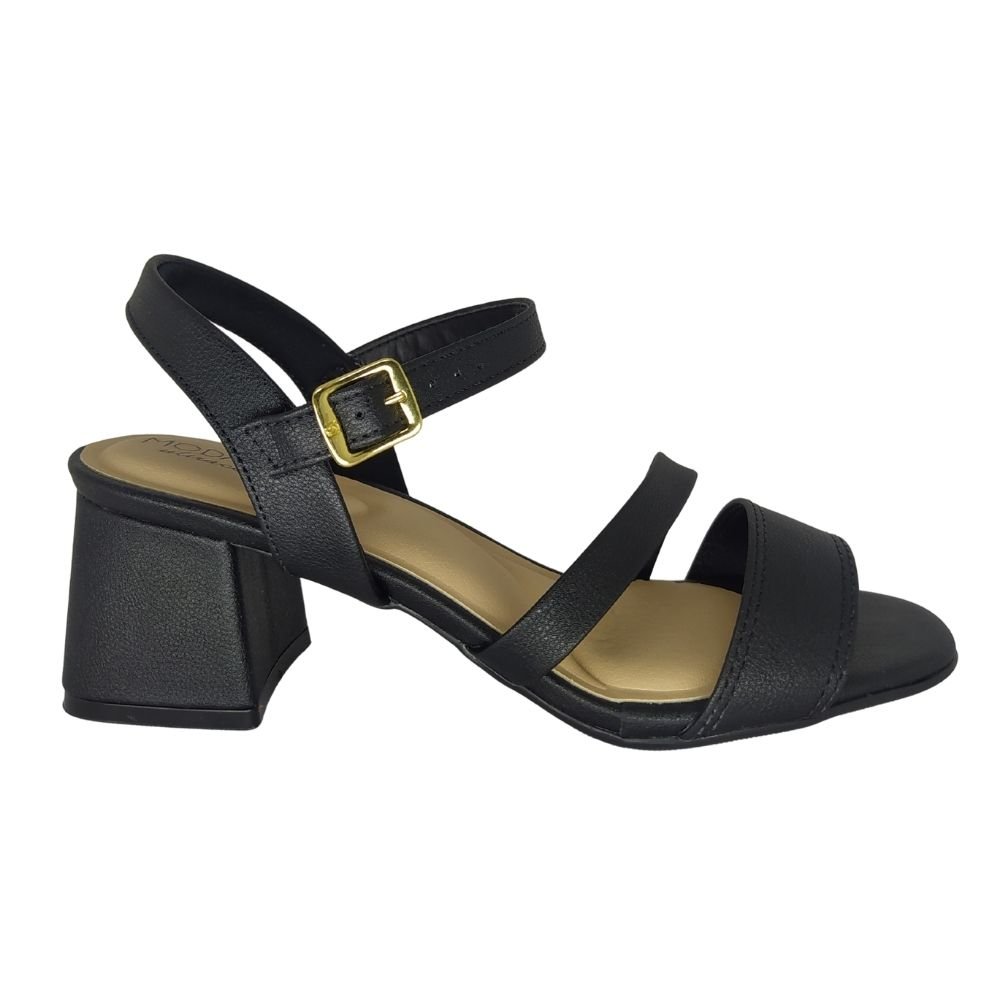 Sándalia Feminina Modare Salto Médio Preto 2