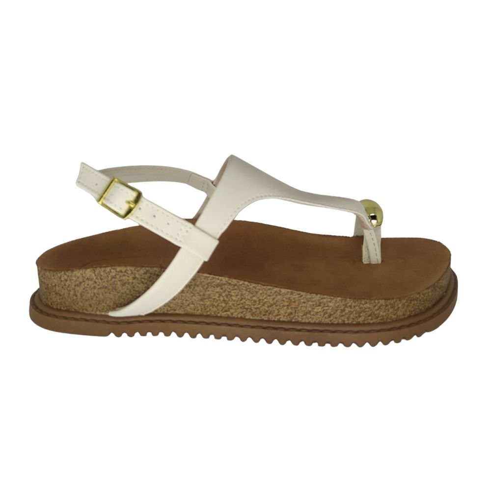 Sandália Feminina Beira Rio de Dedo Ring Toe Branco 2
