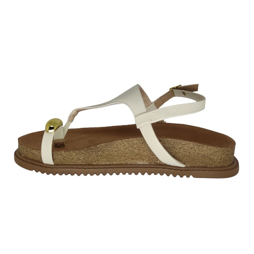 Sandália Feminina Beira Rio de Dedo Ring Toe Branco 3