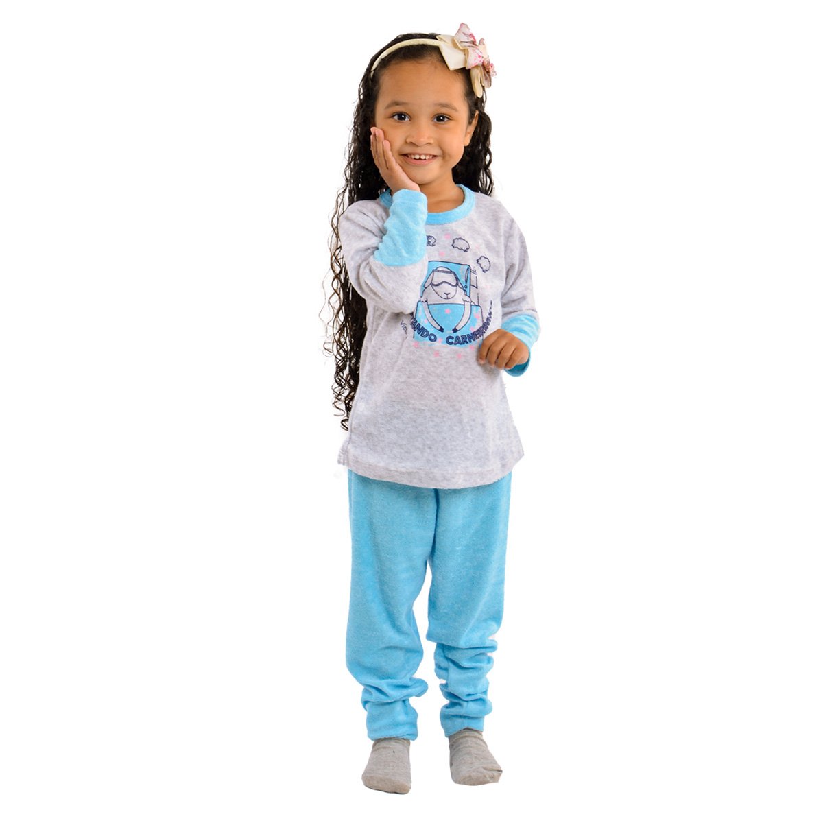 Recomendado Maquinilla de afeitar Mariscos Pijama BABY para menina de inverno plush SOPHIA Victory Azul