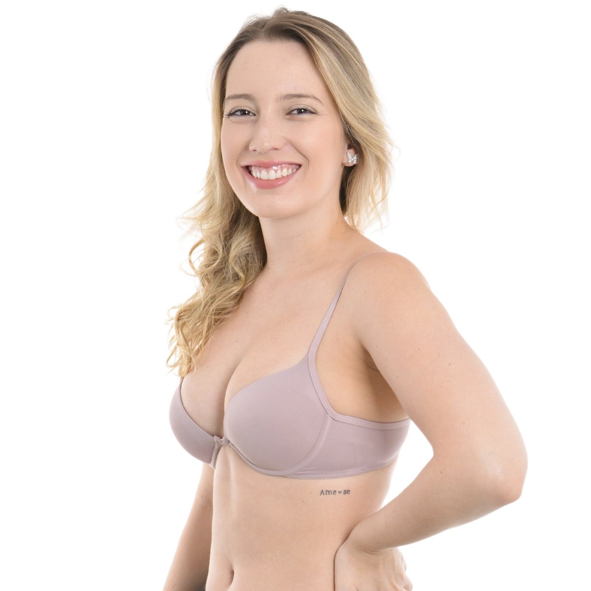 Sutien push-up bej Esotiq Ondrea 34377 