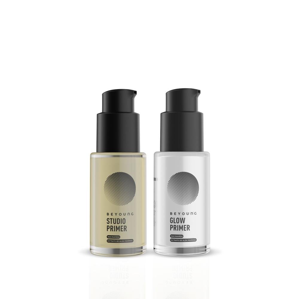 Kit Beyoung Dupla de Primers 1 Studio Matte e 1 Glow Pearl ÚNICO 1