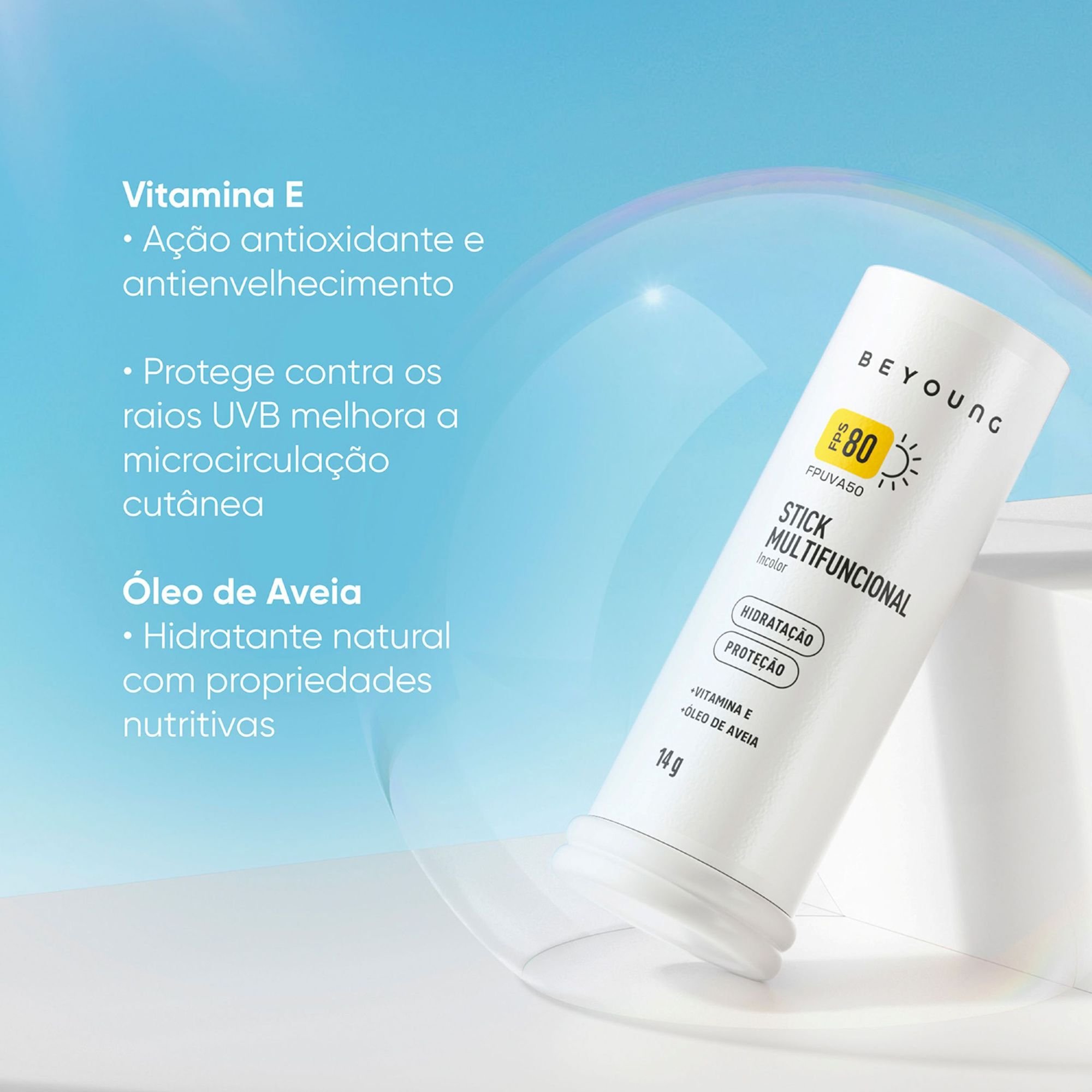 Kit Beyoung Dupla Proteção 1 FPS 30 e 1 Stick Incolor FPS 80 ÚNICO 3