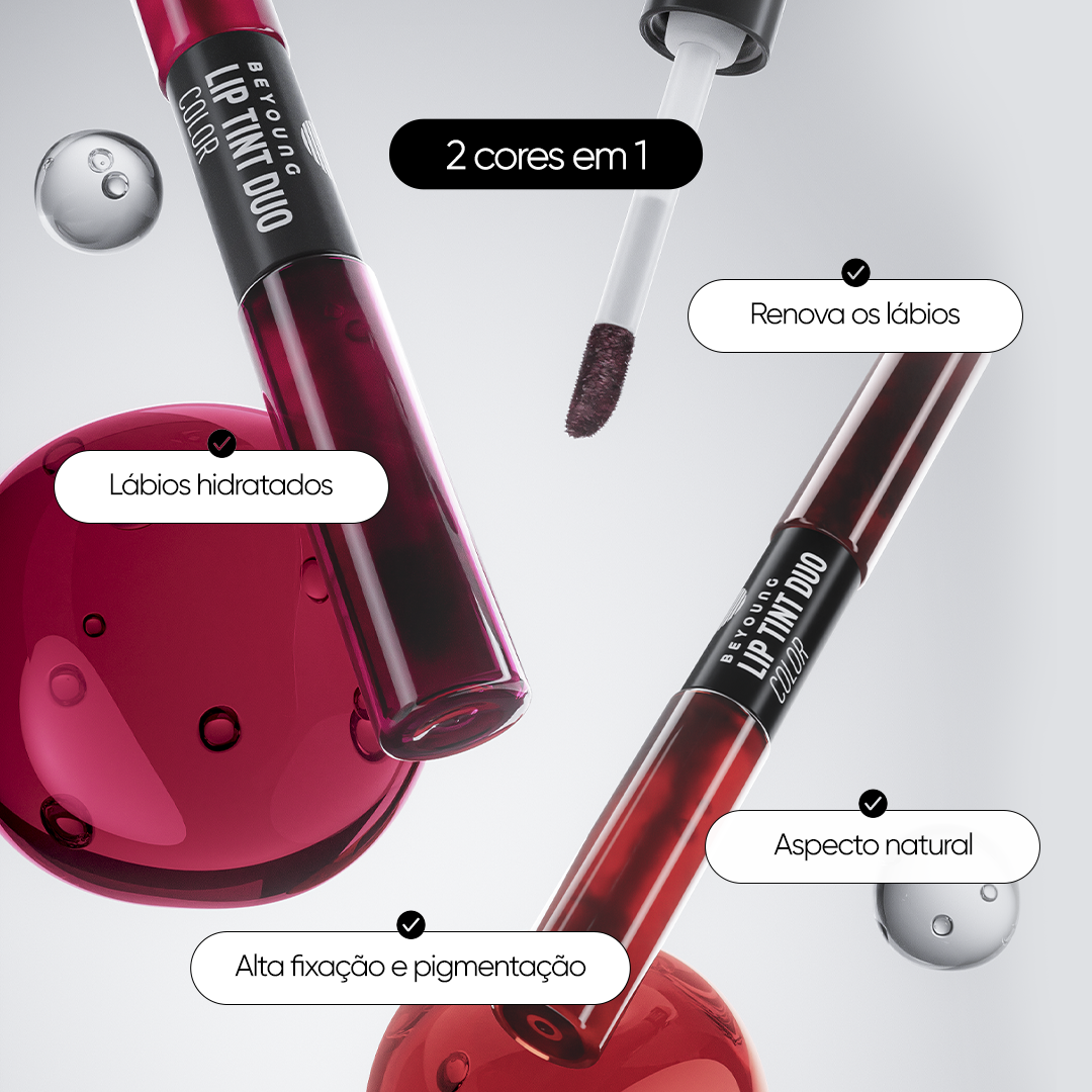 Beyoung Lip Tint Pink Duas Cores com Ácido Hialurônico 9,4g Pink 3