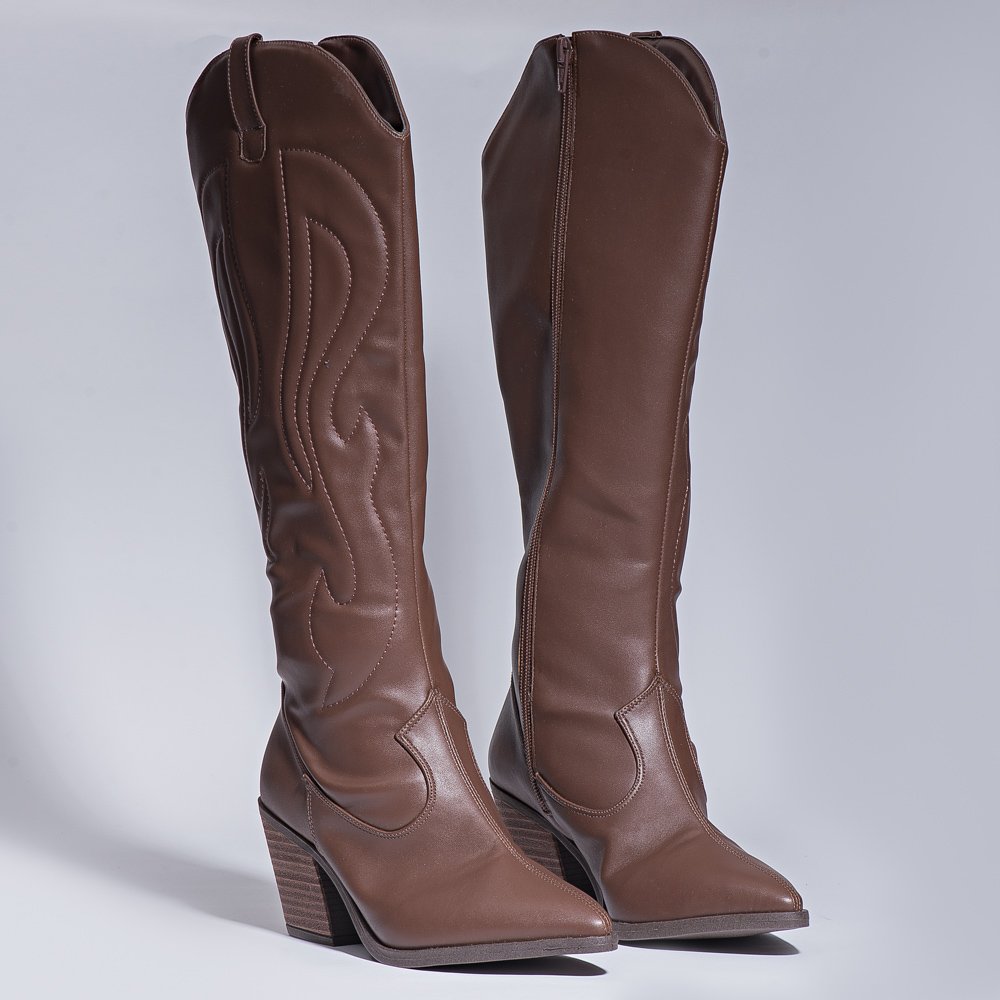 Bota Country Feminina Cano Longo HELENA Marrom