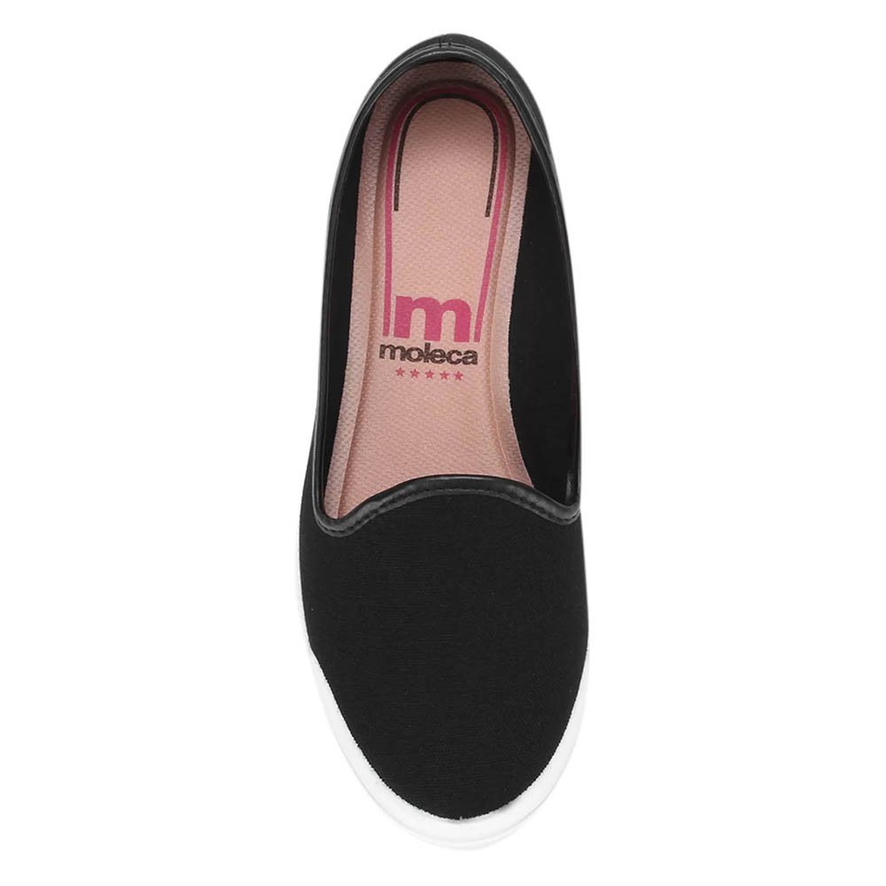 Tênis Slip On Moleca Liso Feminino - Preto Preto 3