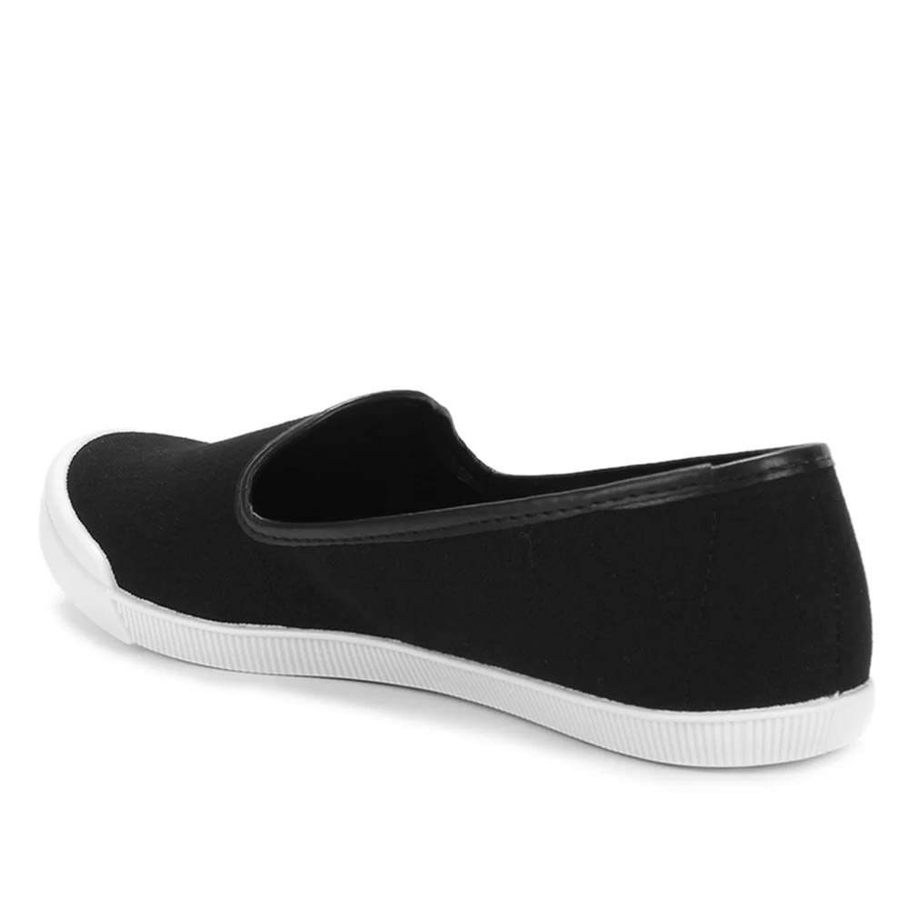 Tênis Slip On Moleca Liso Feminino - Preto Preto 4